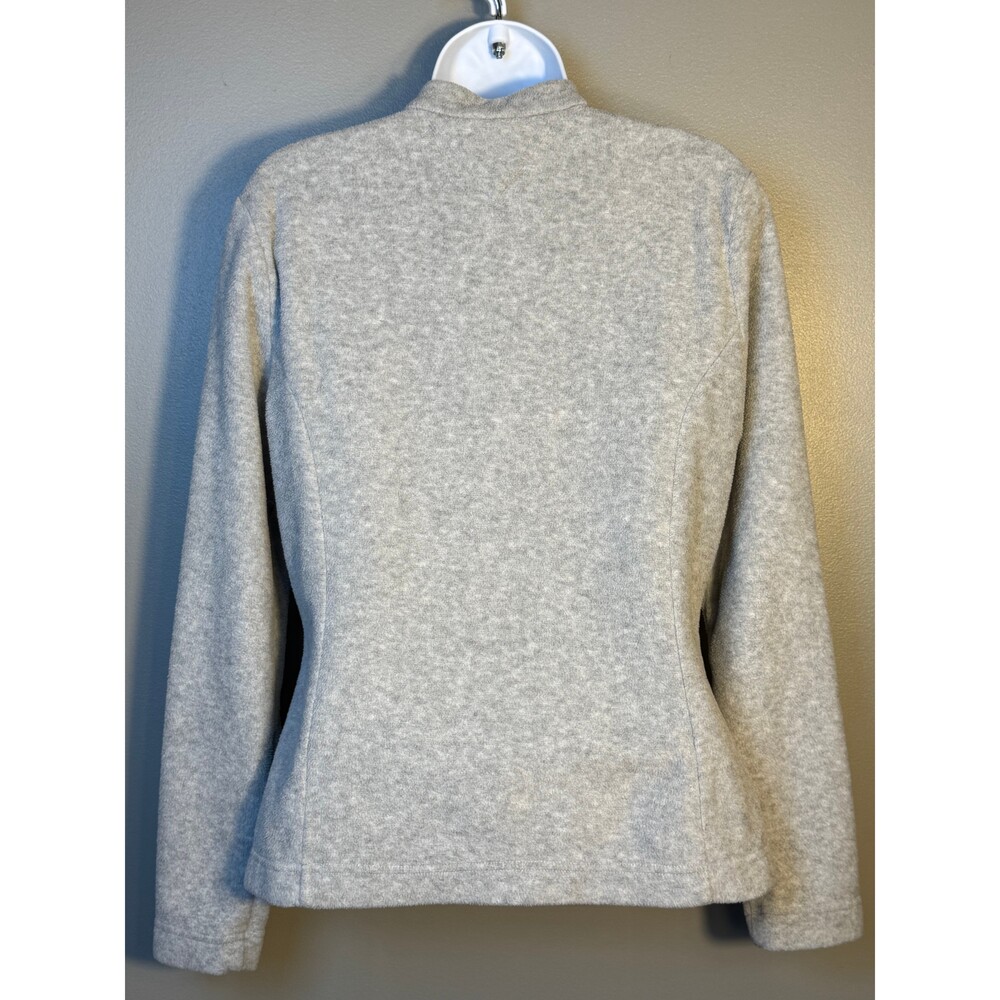 Tommy Hilfiger Light Gray Full Zip Fleece Jacket Women's Medium - Picture 2 of 11